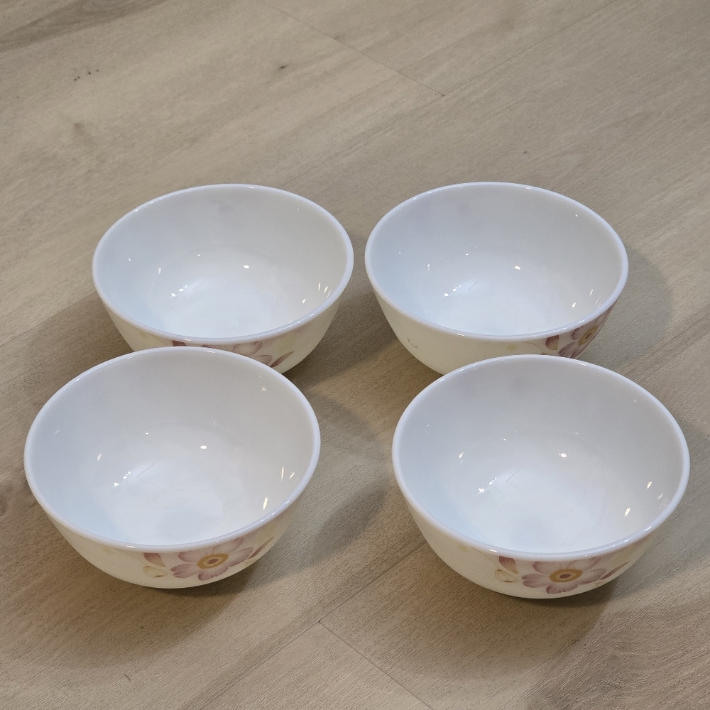 Lot Of 4 Picasso Art Collection Design In France Floral Print Small Bowl 4.5 X 2